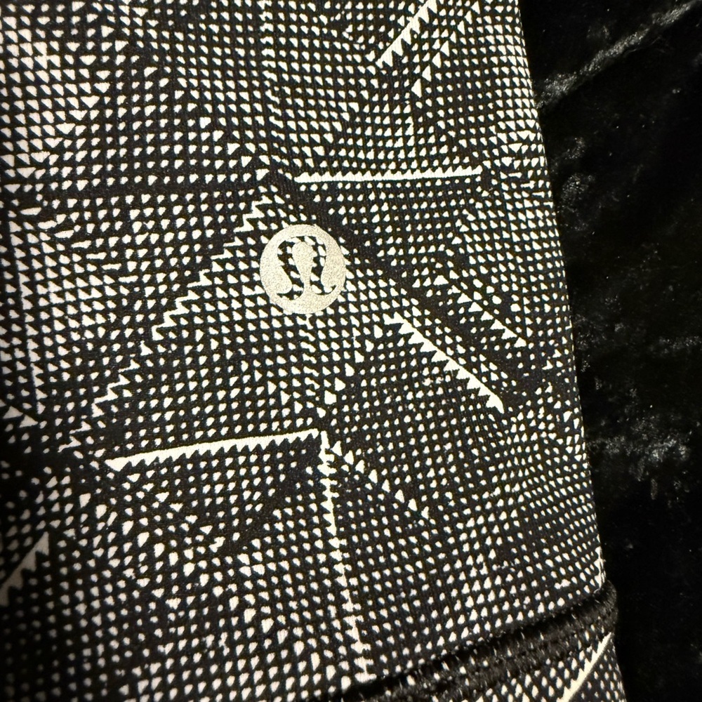Lululemon Athletica Black and White Patterned Leggings
